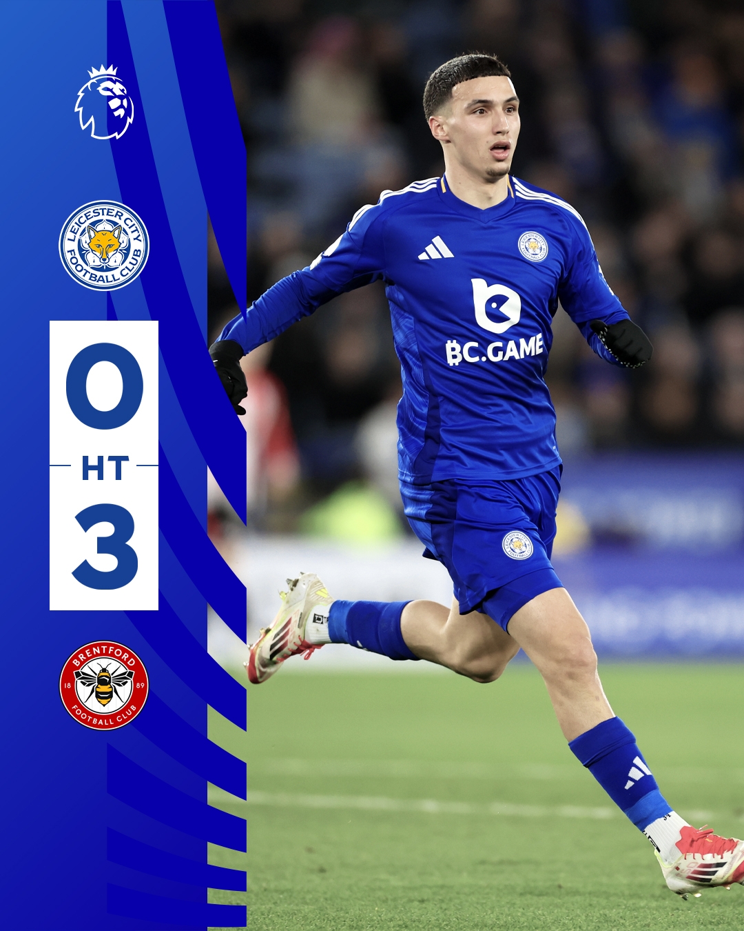  半場(chǎng)0-3！萊斯特若不進(jìn)球輸球，將主場(chǎng)6連敗0進(jìn)球創(chuàng)歷史最糟戰(zhàn)績(jī)