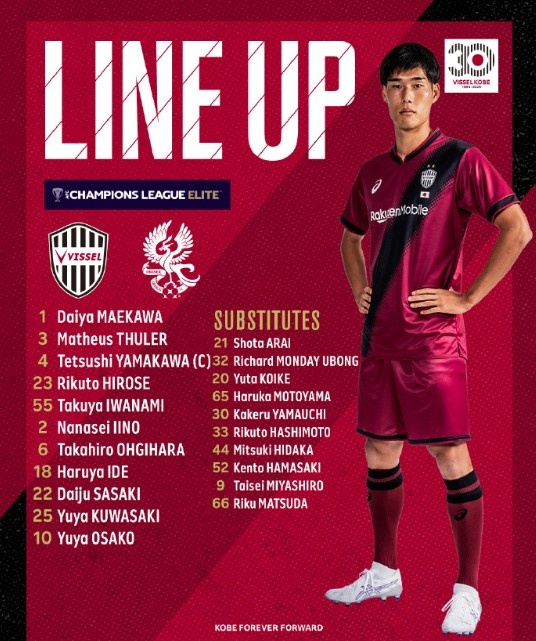  亞冠-大迫勇也傳射＆對手0射正，神戶勝利船2-0戰(zhàn)勝光州FC