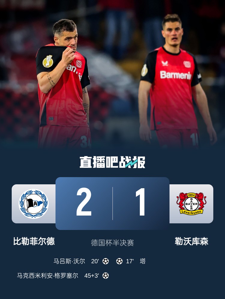  比勒菲爾德是史上第4支晉級德國杯決賽的德丙球隊，此前3隊未奪冠